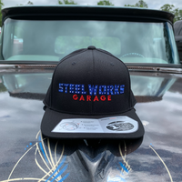 "Red, White, & Blue" (black - flat bill)
